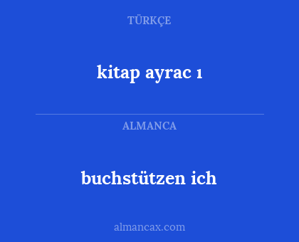 kitap ayrac
ı - buchstützen 
ich
