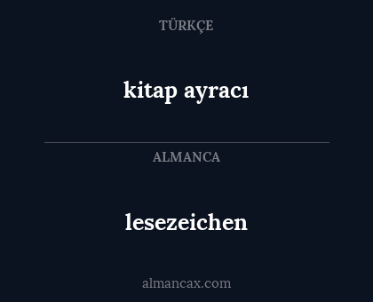 kitap ayracı - lesezeichen