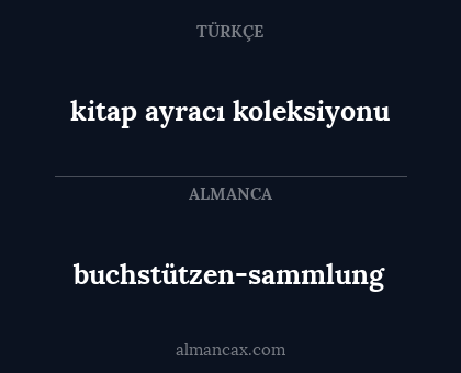 buchstützen-sammlung - kitap ayracı koleksiyonu