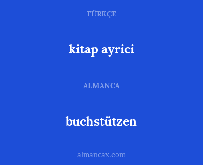 buchstützen - kitap ayrici