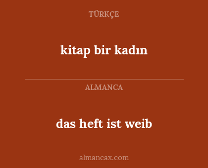 kitap bir kadın - das heft ist weib