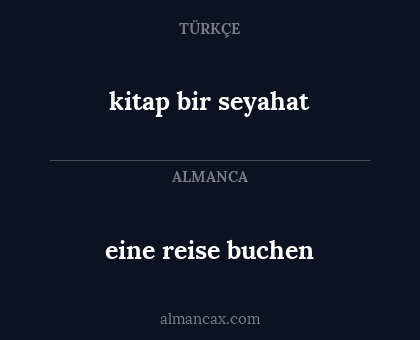 eine reise buchen - kitap bir seyahat