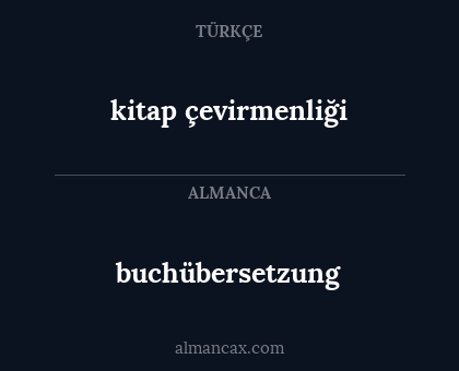 buchübersetzung - kitap çevirmenliği