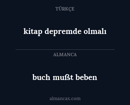 kitap depremde olmalı - buch mußt beben