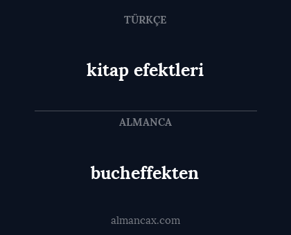 bucheffekten - kitap efektleri