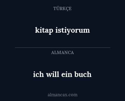 ich will ein buch - kitap istiyorum