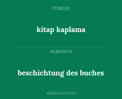 beschichtung des buches - kitap kaplama