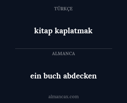 kitap kaplatmak - ein buch abdecken
