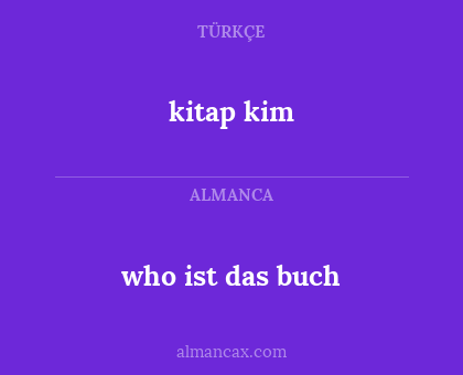 kitap kim - who ist das buch