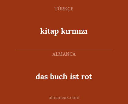 kitap kırmızı - das buch ist rot