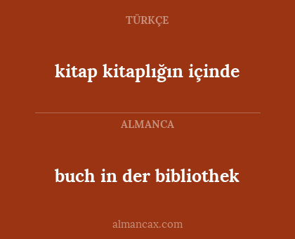 buch in der bibliothek - kitap kitaplığın içinde