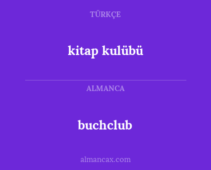 buchclub - kitap kulübü