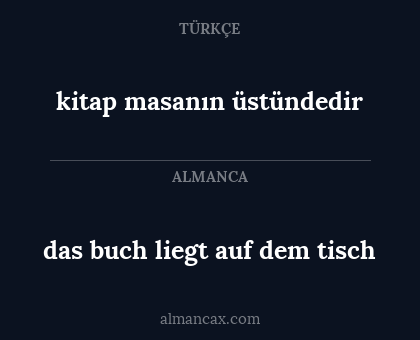 kitap masanın üstündedir - das buch liegt auf dem tisch