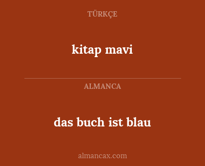 das buch ist blau - kitap mavi