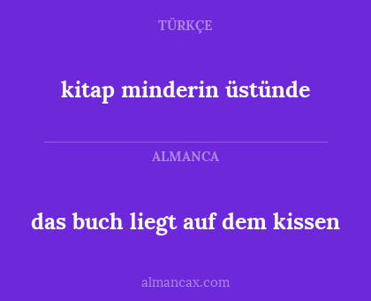 das buch liegt auf dem kissen - kitap minderin üstünde