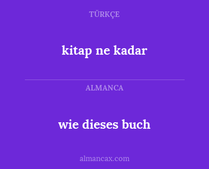 kitap ne kadar - wie dieses buch