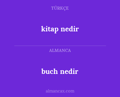 buch nedir - kitap nedir