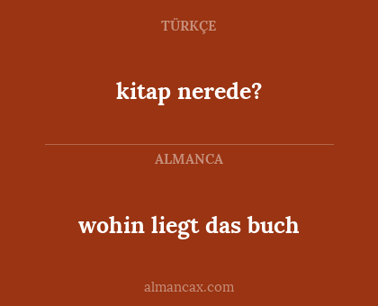 kitap nerede? - wohin liegt das buch