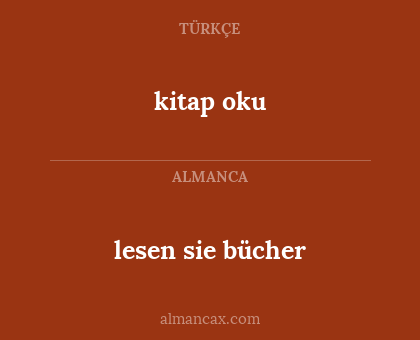 lesen sie bücher - kitap oku