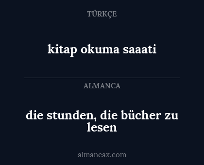 kitap okuma saaati - die stunden, die bücher zu lesen