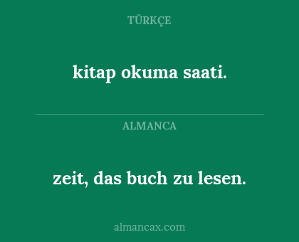 zeit, das buch zu lesen. - kitap okuma saati.
