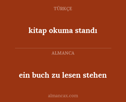 kitap okuma standı - ein buch zu lesen stehen