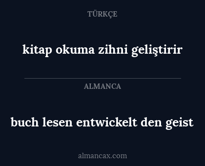 kitap okuma zihni geliştirir - buch lesen entwickelt den geist