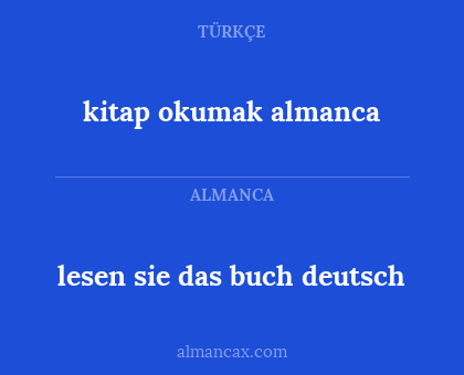 lesen sie das buch deutsch - kitap okumak almanca
