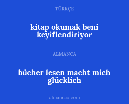 kitap okumak beni keyiflendiriyor - bücher lesen macht mich glücklich