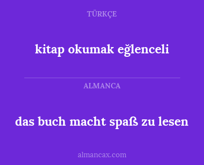 kitap okumak eğlenceli - das buch macht spaß zu lesen