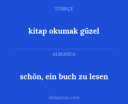 schön, ein buch zu lesen - kitap okumak güzel