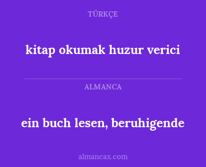 kitap okumak huzur verici - ein buch lesen, beruhigende