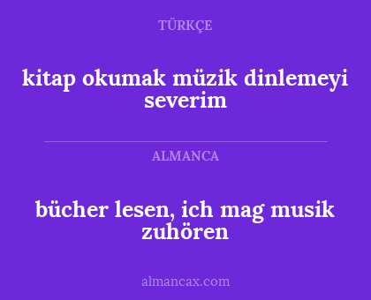 kitap okumak müzik dinlemeyi severim - bücher lesen, ich mag musik zuhören