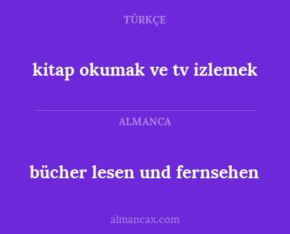 kitap okumak ve tv izlemek - bücher lesen und fernsehen