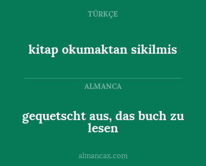 gequetscht aus, das buch zu lesen - kitap okumaktan sikilmis