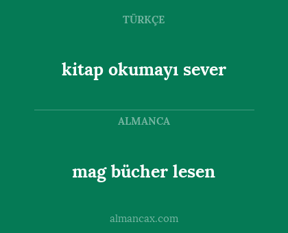 mag bücher lesen - kitap okumayı sever