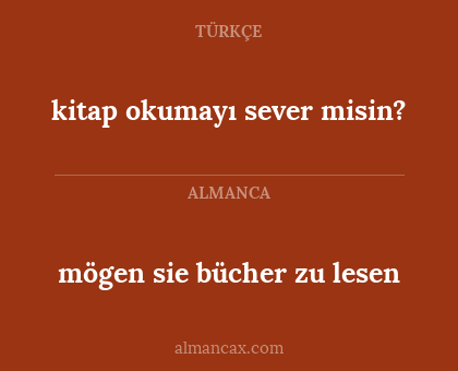 mögen sie bücher zu lesen - kitap okumayı sever misin?