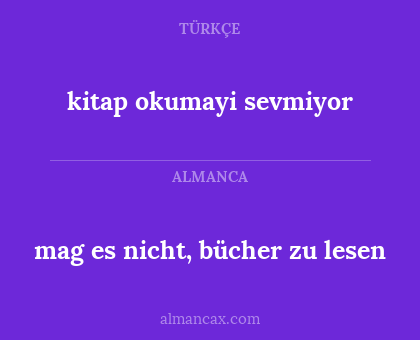 kitap okumayi sevmiyor - mag es nicht, bücher zu lesen