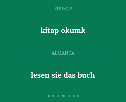 kitap okumk - lesen sie das buch