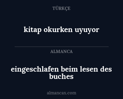 kitap okurken uyuyor - eingeschlafen beim lesen des buches