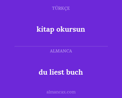 du liest buch - kitap okursun