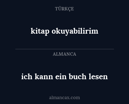 ich kann ein buch lesen - kitap okuyabilirim
