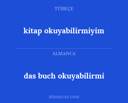 kitap okuyabilirmiyim - das buch okuyabilirmi