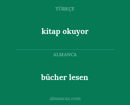 bücher lesen - kitap okuyor