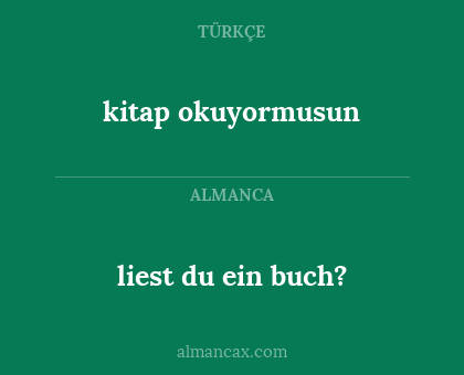 liest du ein buch? - kitap okuyormusun