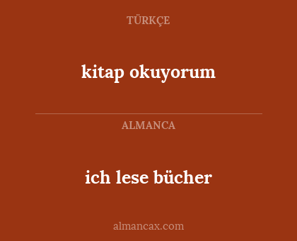 kitap okuyorum - ich lese bücher