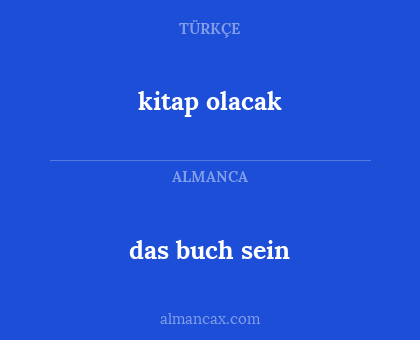 das buch sein - kitap olacak