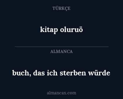 kitap oluruö - buch, das ich sterben würde