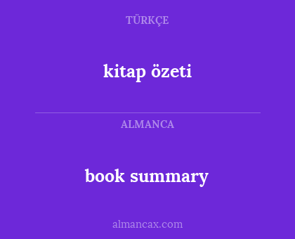 kitap özeti - book summary