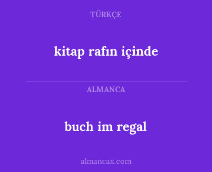 kitap rafın içinde - buch im regal